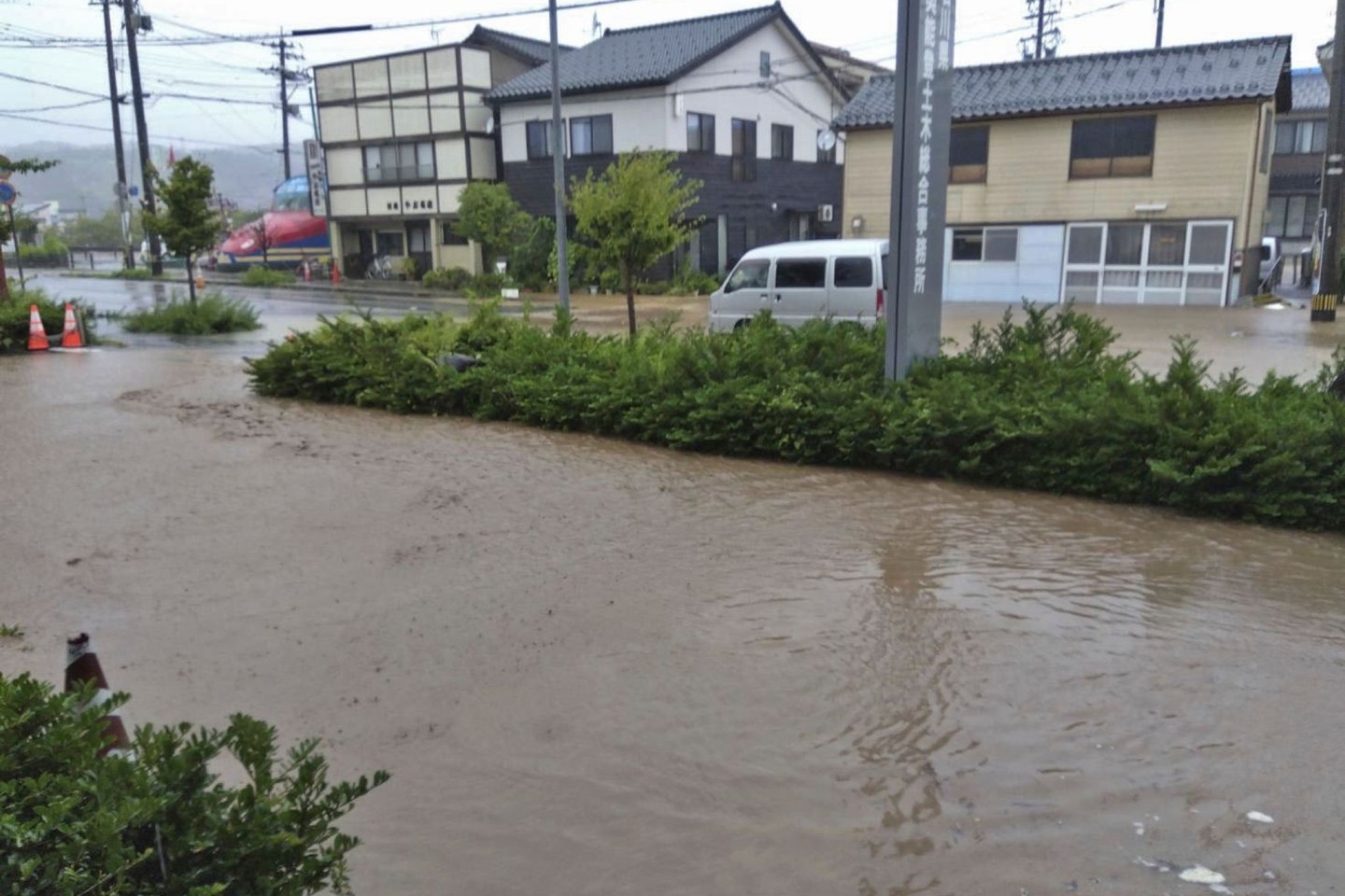 Überflutungen in Wajima.