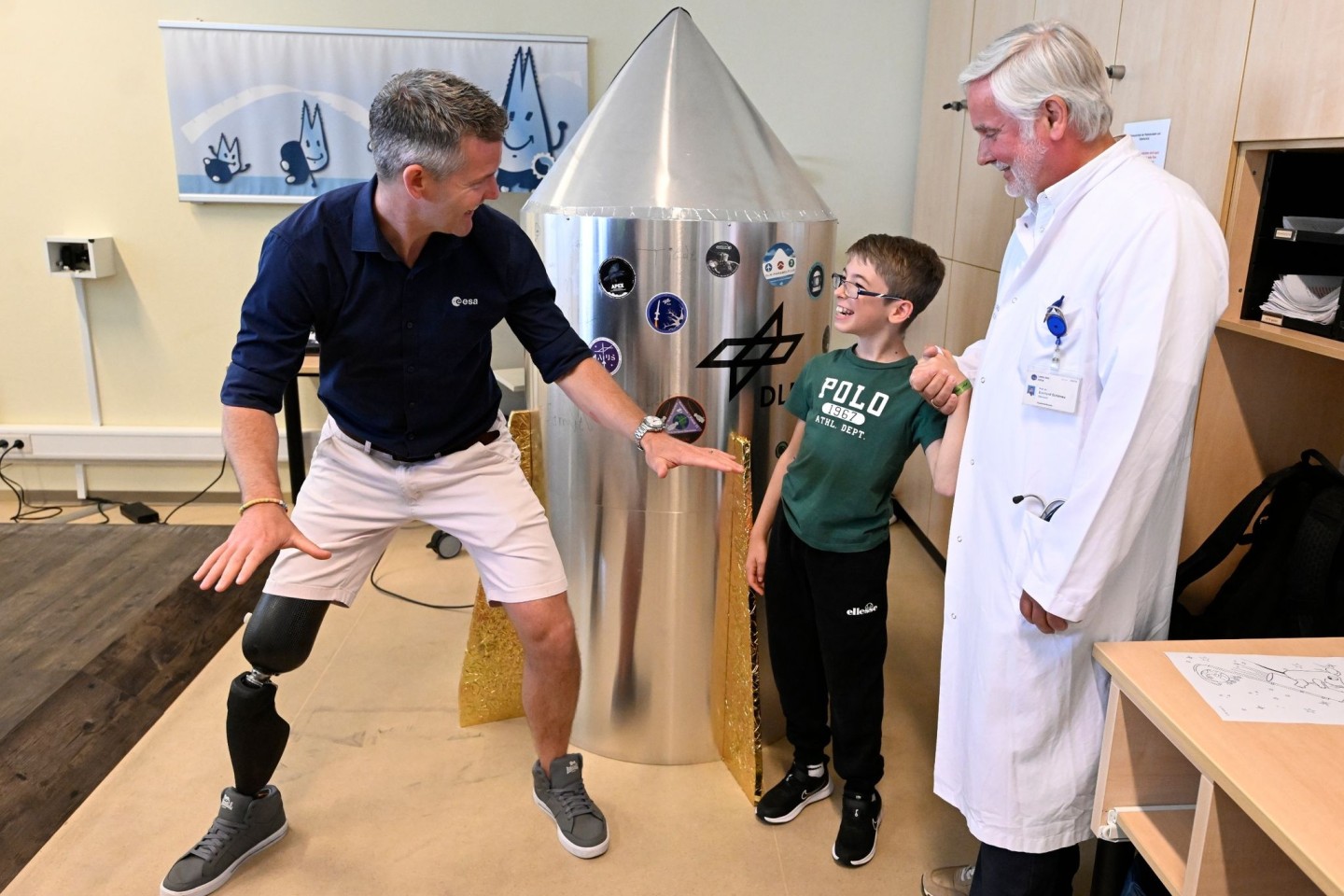 Der behinderte Astronaut John McFall möchte ein Vorbild für Kinder sein.