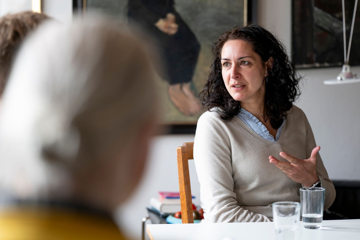 Silvia Viernickel vom Jugendamt Erfurt im Gespräch.